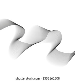 Abstract transparent grey wave background. Smoke effect design element wallpaper. Modern design EPS10 vector illustration.