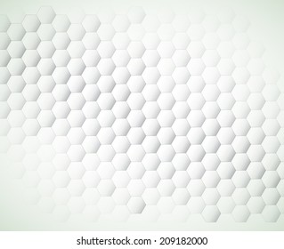 abstract transparent hexagon background with shadow