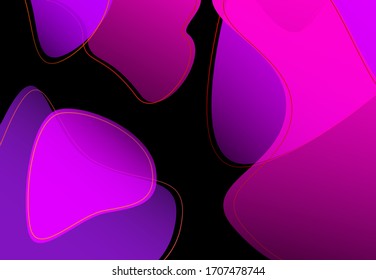 Abstract and transparent illustration for wallpaper and background. Dark theme screen.