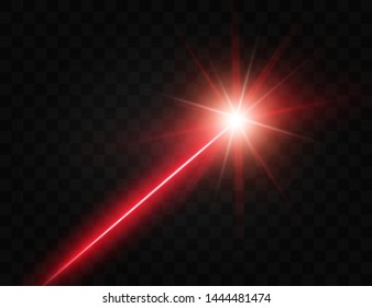 Abstract. Transparent is isolated on a black background. Laser beam. Vector illustration.