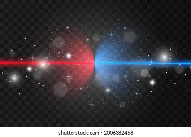 Abstract. Transparent is isolated on a black background. Laser beam. Vector illustration.	