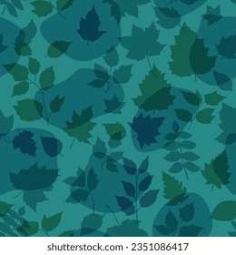 Abstract transparent leaves and branches background. Boho style foliage botanical floral pattern. Ornamental design for home decoration, fabric, textile, wallpaper, 