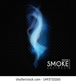 Abstract transparent light wave and smoke effect. Magic mist.