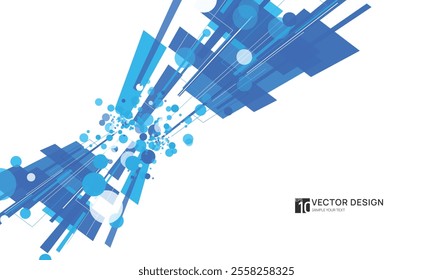 Abstract transparent overlapping background. Gradient vector image. Technology background with overlapped geometric squares.