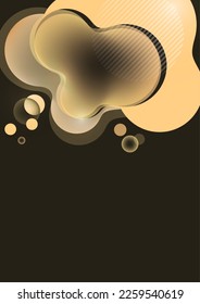 Abstract transparent overlay shapes. Wavy shapes, smooth fluid gradient elements, flow lines. Trendy futuristic design for banner, flyer, poster, logo. Vector illustration.