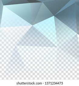 Abstract transparent polygonal background