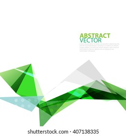abstract transparent polygonal geometric template, vector illustration