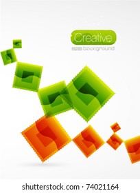 Abstract transparent rectangles background