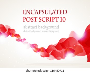 Abstract transparent red petals on a white background with place for text