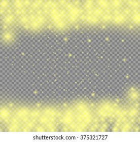 Abstract transparent sparkle glow light effect. 
