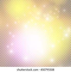 Abstract transparent sparkle glow light effect.
