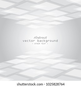 Abstract Transparent Square Arrange in the middle of the upper and lower.