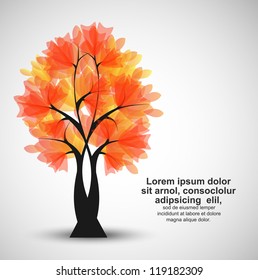 abstract transparent tree