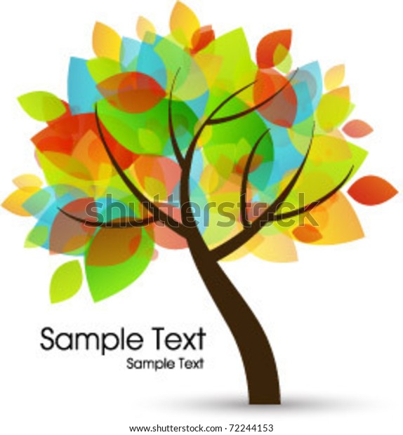 Abstract Transparent Tree Stock Vector (Royalty Free) 72244153