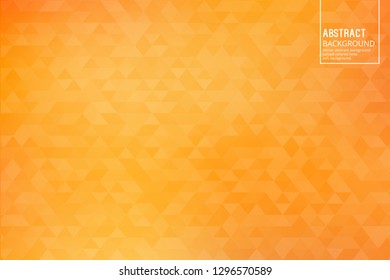 Abstract Transparent Triangles, on Orange Background . Vector Design Template with Soft Gradient, for Posters, Slides, start pages.