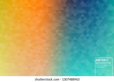 
Abstract Transparent Triangles, on Yellow blue Background . Vector Design Template with Soft Gradient, for Posters, Slides, start pages.