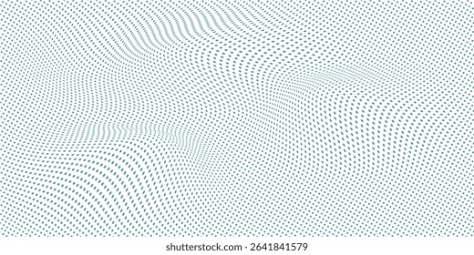 Abstract Transparent Vector Gradient Blue Color Halftone Background Staggered Dots Pattern Modern