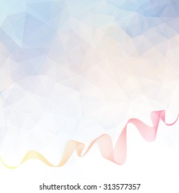 Abstract transparent waves background template in color