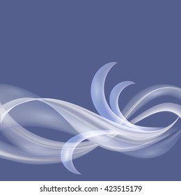 Abstract transparent waves, can be used for website design, invitations, business cards