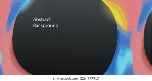 Abstract transparent waves on dark background. Vector illustration. eps10