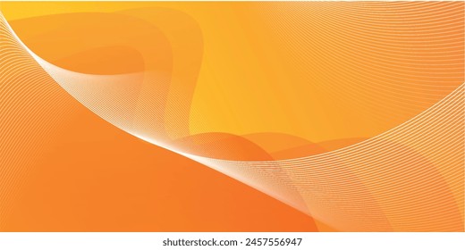 Abstract transparent yellow green waves design with smooth curves and soft shadows on clean modern background. vector