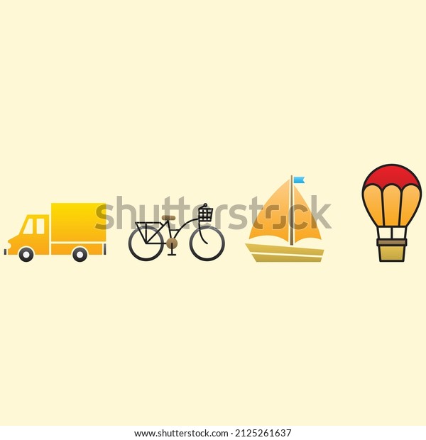 Abstract\
transport logos design and flat colors\
art
