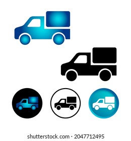 Resumen Conjunto de iconos de Van de Transporte