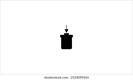 Abstract Trash icon in line style. Delete icon, modern vector trash can symbol isolated on white background.