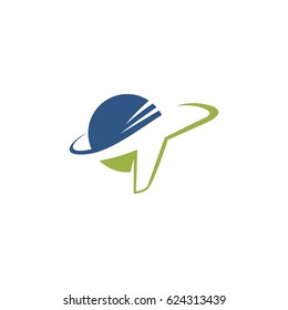 abstract travel adventure icon logo
