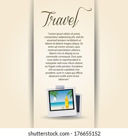 abstract travel card on a white background