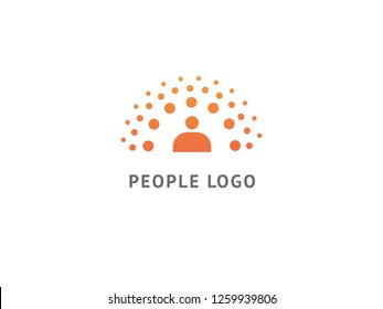 Abstract travel logo vector design. Beach party, Kindergarten, nursery school, business, children camp, rest on the beach logotype. Editable Design Happy people and sun logo.