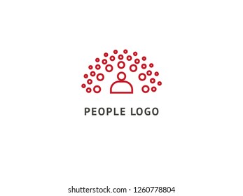 Abstract travel logo vector design. Beach party, Kindergarten, nursery school, business, children camp, rest on the beach logotype. Editable Design Happy people and sun logo.