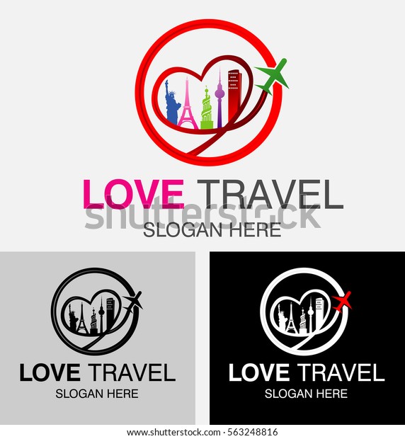 abstract travel love logo design. Business, app\
or internet web\
symbols.