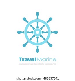 Abstract travel maritime logo vector illustration isolated on white background