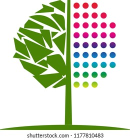 Abstract tree. Applicable for sounding forest tracts. Vector.
