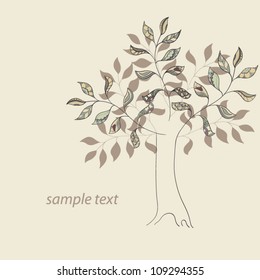 Abstract tree in autumn