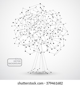 Abstract tree background for design technology and networking science