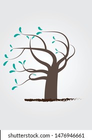 abstract tree background.Vector logo icon template.Tree of life logo design inspiration.