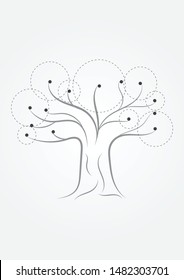 abstract tree background.Vector logo icon template.Tree of life logo design inspiration.