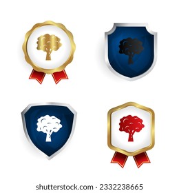 Abstract Tree Badge and Label Collection, can be used for business designs, presentation designs or any suitable designs.