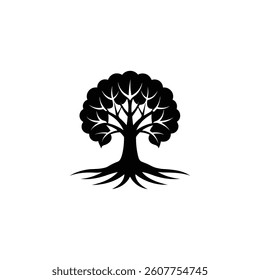 abstract tree with black background