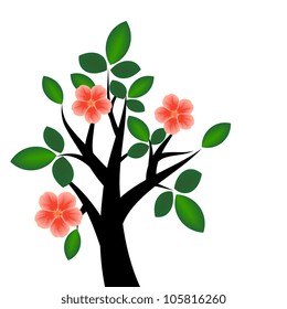 Abstract tree with blossom