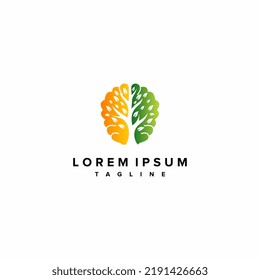 abstract tree and brain symbolize ideal growth