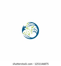 Abstract Tree Business sign vector template. Vector icon,