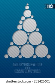 Abstract tree of circles on a gray background