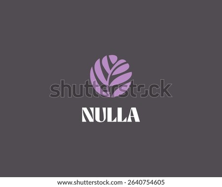 Abstract tree colorful vector logo. Leaf flat icon. Universal garden park forest logotype. Spa relax symbol.