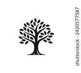 Abstract tree company logo template
