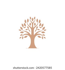 Abstract tree company logo template
