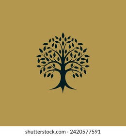 Abstract tree company logo template

