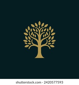 Abstract tree company logo template
